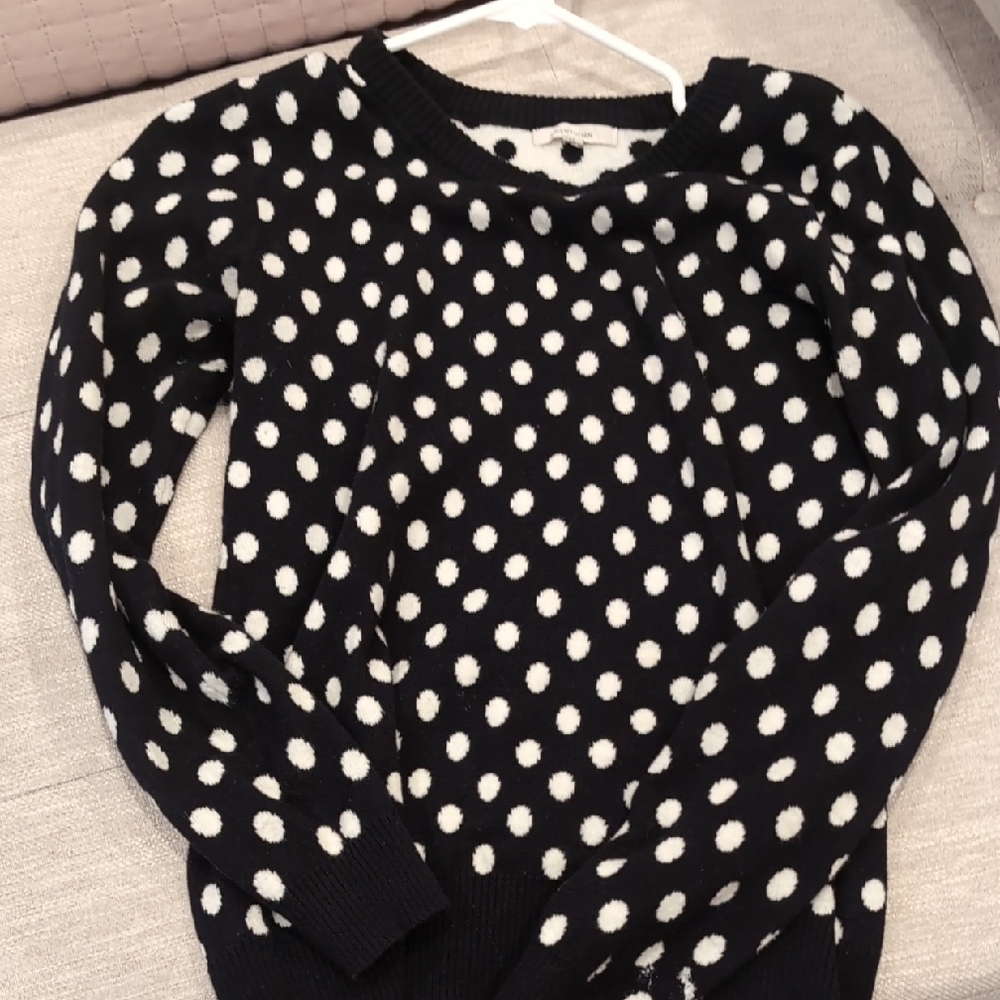41 Hawthorn Black and White Polka Dot Sweater